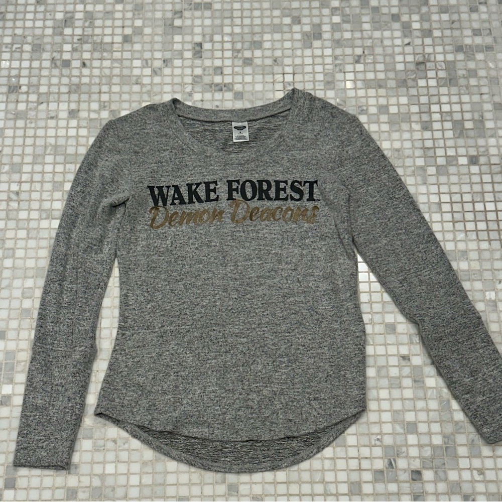 Wake Forest Ladies Gray Long Sleeve Shirt